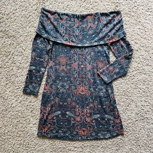 Veronica M Off the Shoulder Patterned Dress XL X-Large Women’s Long Sleeve Dre